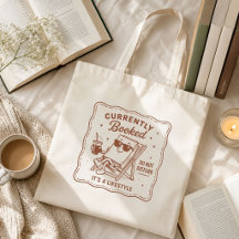 Funny Book Lover Cute Currently Booked Cosy