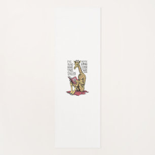 Funny Book Lover Giraffe Long Form Tall Tales Read Yoga Mat