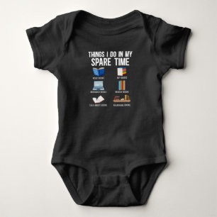 Funny Book Lover Humour Bookworm Reader Baby Bodysuit