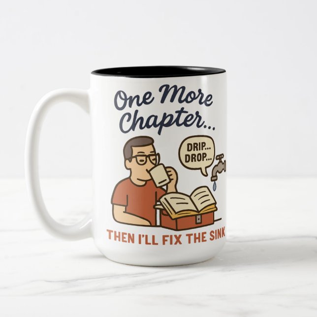 Funny Book Lover Mug – One More Chapter (Left)