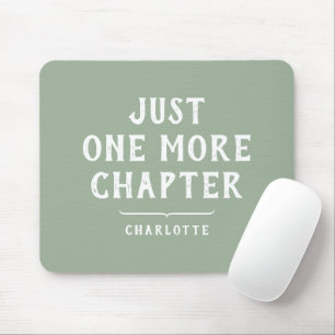 Funny Book Lover Saying Sage Green Custom Mouse Mat