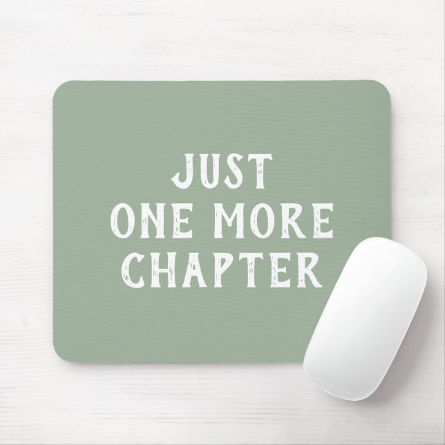 Funny Book Lover Saying Sage Green Mouse Mat (With Mouse)