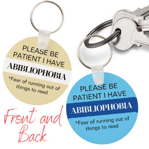 Funny book lovers gift bookworm reader key ring