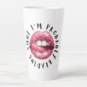 Funny Book Lovers I'm Probably Reading Smut  Latte Mug