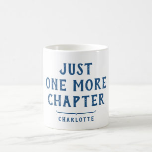 Funny Book Lover's Saying Blue Typography Quote Coffee Mug