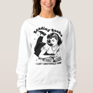 Funny book lovers word art sweatshirt