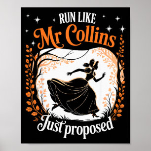 Funny Book Meme Run Like Mr Collins Just Proposed  Poster