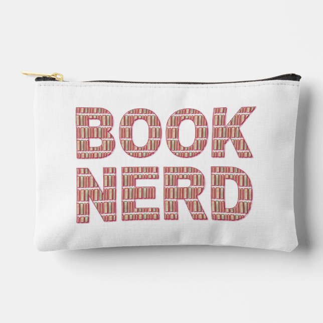 Funny Book Nerd Quote For Reader's Gift  Accessory Pouch (Front)