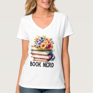 Funny book nerd word art T-Shirt