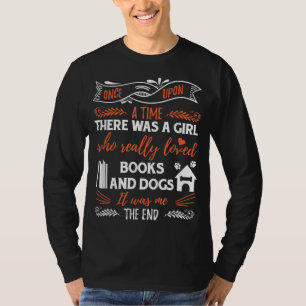 Funny Book Reader Dog Lover Beautiful Cute Gift T-Shirt