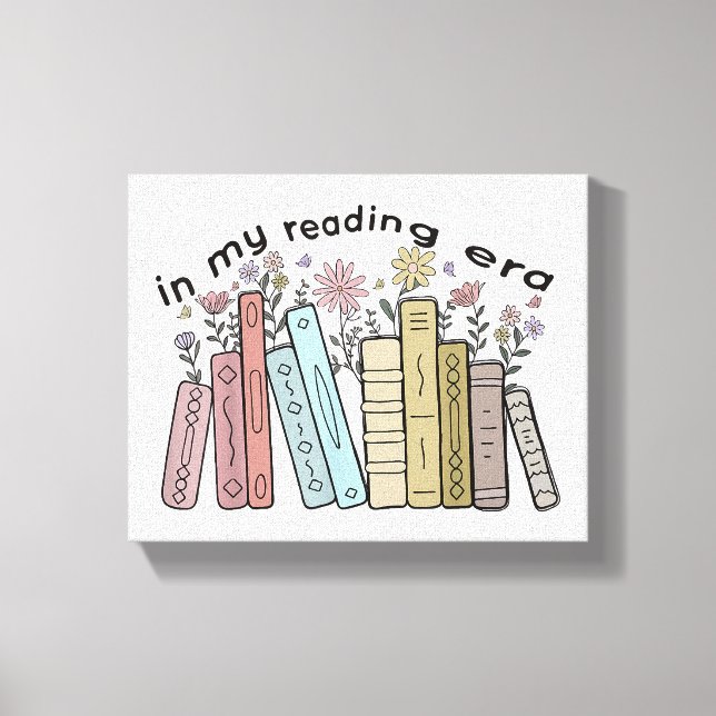Funny Book Reader Quote In My Reading Era Groovy L Canvas Print (Front)