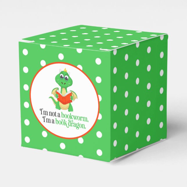 Funny Book Reading - Bookworm Favour Box (Front Side)