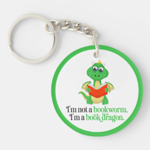 Funny Book Reading - Bookworm Key Ring