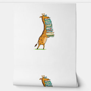Funny Book Reading Giraffe I Love My Library   Wallpaper