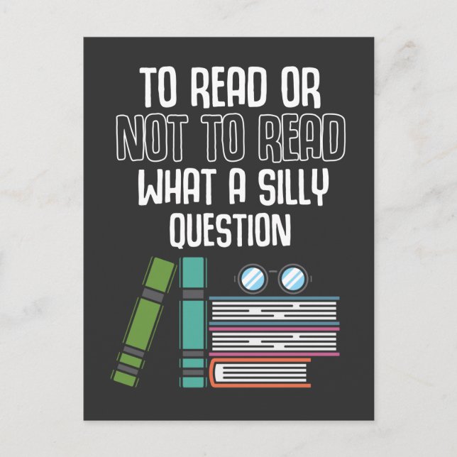 Funny Book Reading Quote Literature Bookworm Postcard (Front)