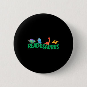 Funny book readosaurus dinosaur books library 6 cm round badge