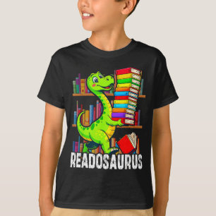 Funny book readosaurus dinosaur books library T-Shirt