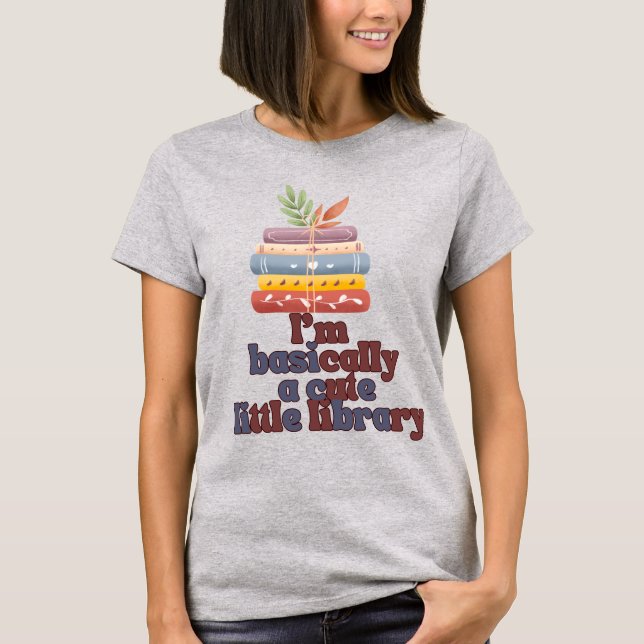 funny Book Tshirt, in my kindle era T-Shirt (Front)