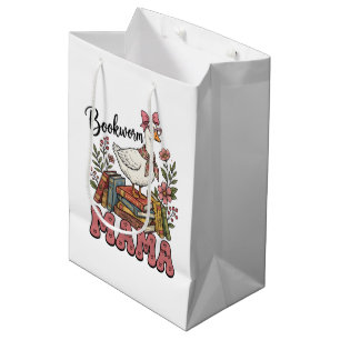Funny book worm Mama goose Medium Gift Bag