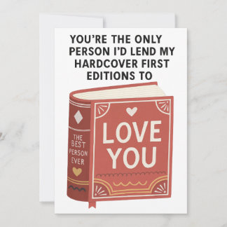Funny Bookish Birthday card perfect for book lover