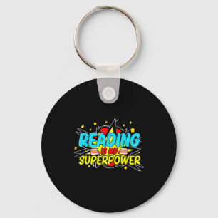 Funny Bookish Nerd Book Addict Design Women's Blac Key Ring