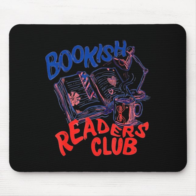 Funny bookish readers club  mouse mat (Front)