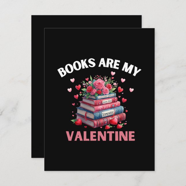 Funny Books Are My Valentine Enclosure Card (Front/Back)