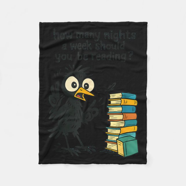 Funny Bookworm 6 7 Meme Design _ Reading Nights Hu Fleece Blanket (Front)