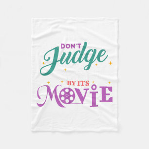 Funny Bookworm - Don't Judge A Book By It's Movie  Fleece Blanket