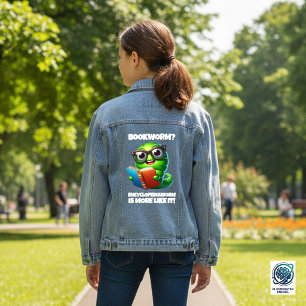 Funny Bookworm? Encyclopediaworm is More Like It! Denim Jacket