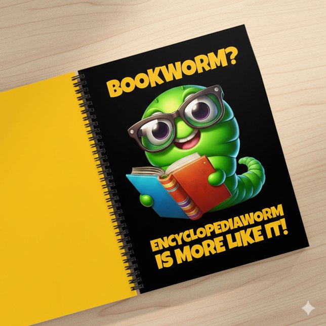 Funny Bookworm? Encyclopediaworm is More Like It! Notebook (Funny Bookworm? Encyclopediaworm is More Like It! Journal Cover Photo)