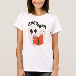 Funny Bookworm Ghost Halloween Costume Boooooks T-Shirt