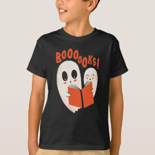 Funny Bookworm Ghost Halloween Costume Boooooks T-Shirt