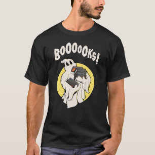 Funny Bookworm Ghost Halloween Costume Boooooks T-Shirt