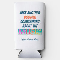 Funny Boomer Music Slim Can Cooler