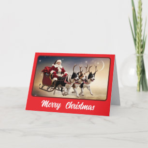 Funny Border Collie Christmas Holiday Card