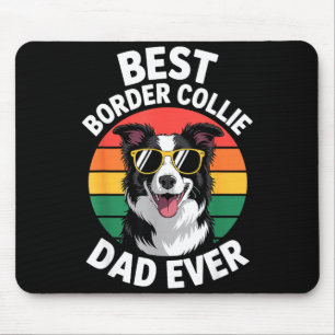 Funny Border Collie Design For Men Dad Border Coll Mouse Mat