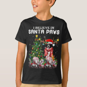 Funny Border Collie Dog Christmas Tree Christmas P T-Shirt