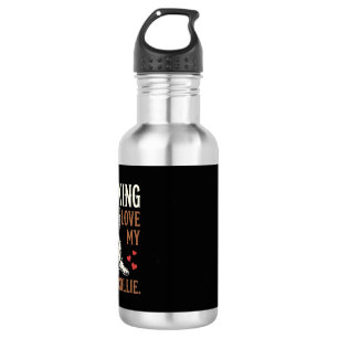 Funny Border Collie Love Dog 532 Ml Water Bottle