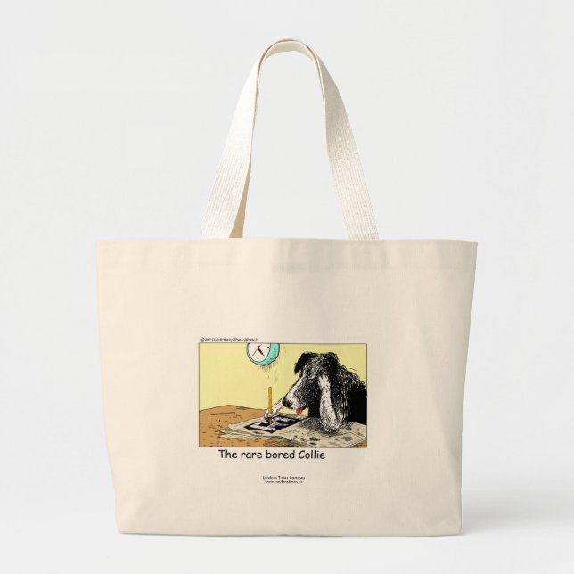 Funny Border Collie Tote Bag (Front)