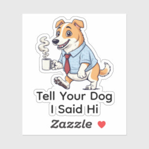 Funny Borzoi dog Business Suit Coffee 