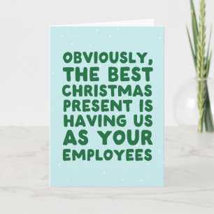 Funny Boss Christmas Card From Employees