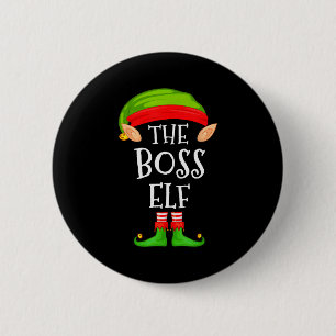 Funny Boss Elf Family Christmas Boss Elf Sweater M 6 Cm Round Badge
