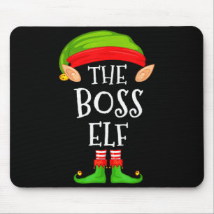Funny Boss Elf Family Christmas Boss Elf Sweater M Mouse Mat