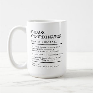 Funny Boss Gift Chaos Coordinator Mug, Custom Mug