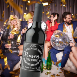 Funny Boss Gift Wine Label Template gag xmas gift