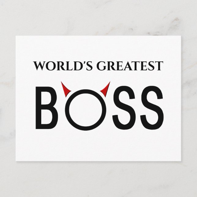 Funny Boss Gifts Postcard (Front)
