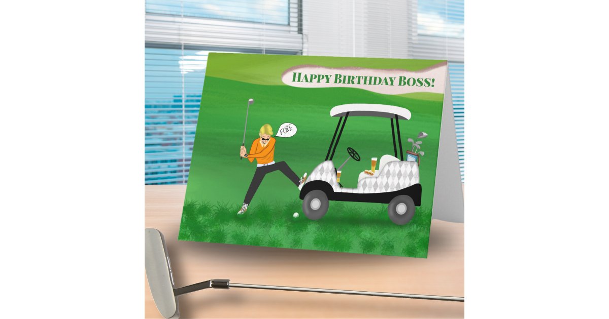 Boss  Golfer Side Logo White