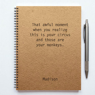 Funny Boss Manager Personalised Notes Office Notebook