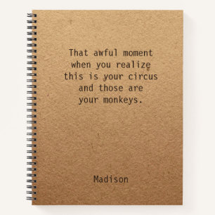 Funny Boss Manager Personalised Notes Office Notebook